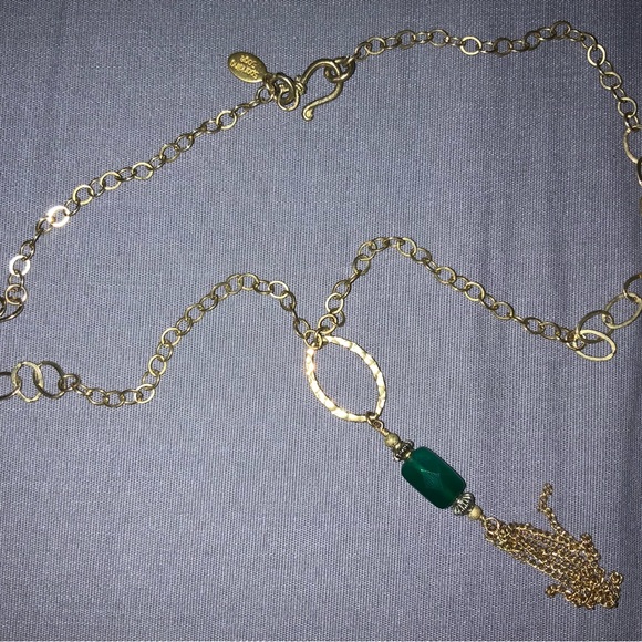 SPARKLING SAGE womans 18in gold tone necklace. - Picture 1 of 4